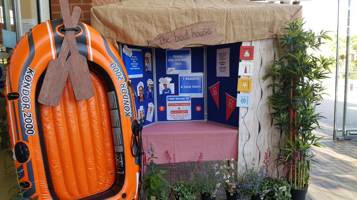 thenolansx4's tweet photo. 7 Managers from 6 stores including Gerrards Cross are canoeing 17 miles along the Thames on 10th September in aid of Kyreece's Legacy and the British Heart Foundation please come in store and support this weekend @TheBHF #Kyreece'slegacy @tesconews https://t.co/0RSp1vvA3i