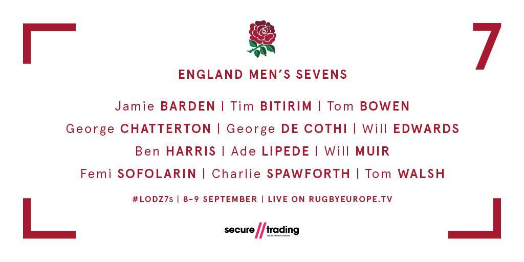 Your #England7s squad for this weekend's #Lodz7s: bit.ly/2MRMfVq