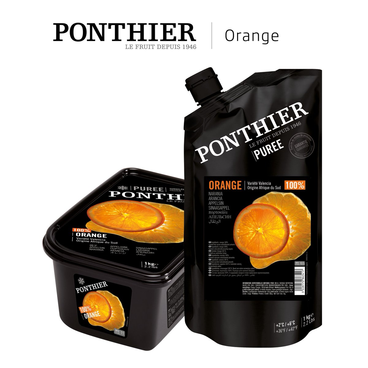 The Valencia oranges's harvest that Maison Ponthier selected is in September! Fresh, balanced and tangy, Maison Ponthier’s Valencia orange puree provides the unique texture of the fruit.
#ponthier #fruit #puree #orange #valencia #southafrica
