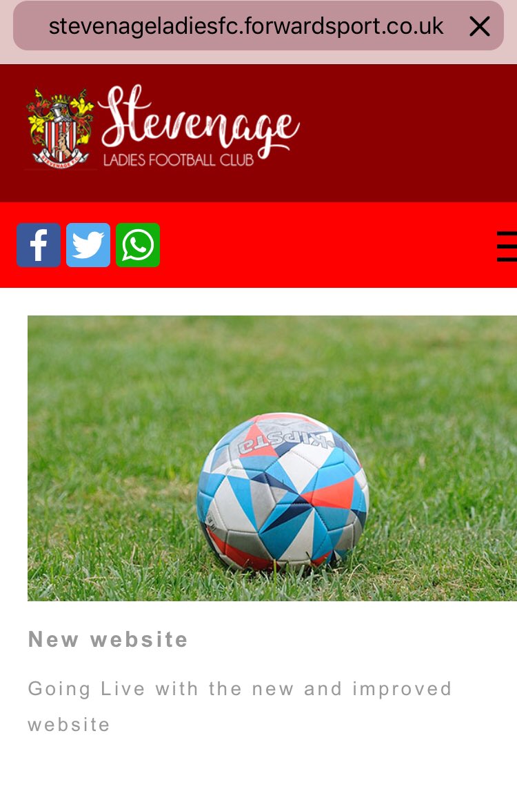 Stevenage Ladies today have launched their new website... currently going through the process of uploading players profile however all fixtures and results are up to date