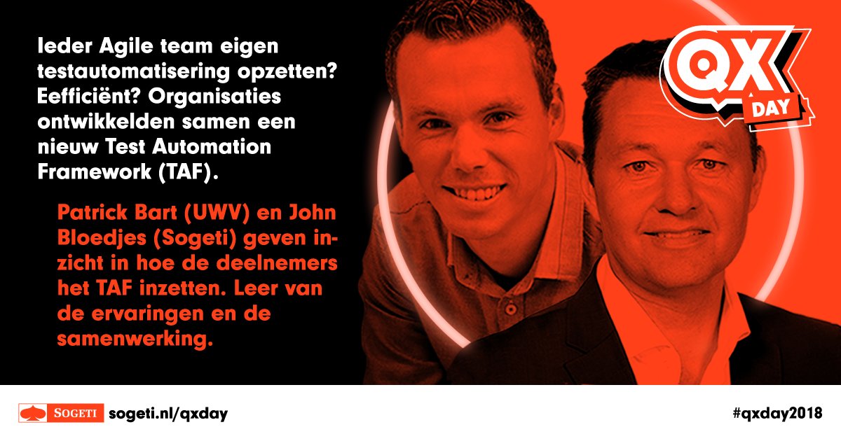 Sogeti_NL's tweet image. UWV deelt samen met Sogeti de ervaringen in het TAF-gebruikersplatform tijdens de QX Day 2018. Meld je nu aan voor de #QX Day bit.ly/2oJC32M #testautomation #testautomationframework #TAF #qxday2018 #event #testing #testevent #techevent #thetechnologyleaders