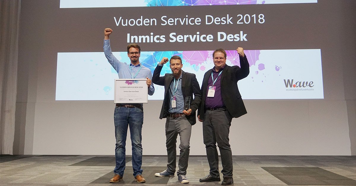 Meillä on ilo ja kunnia ilmoittaa, että service deskimme huipputiimi valittiin #Yhteys18 -konferenssissa järjestetyssä Vuoden Service Desk -kilpailussa valtakunnan parhaimmaksi!