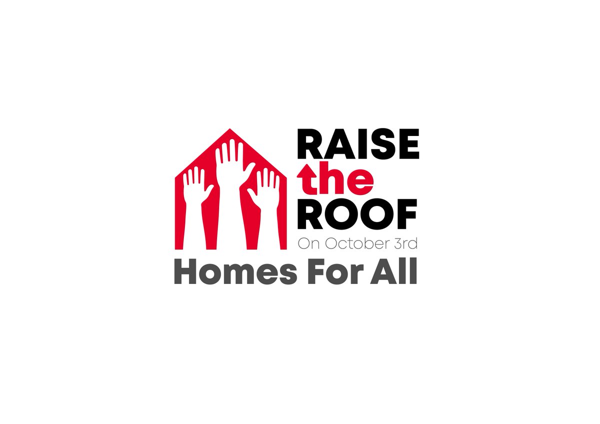 Raise The Roof. Homes For All. We are very proud to be involved in such a vitally important and urgently needed national campaign. #RaiseTheRoof #HomesforAll #homelessness #housing