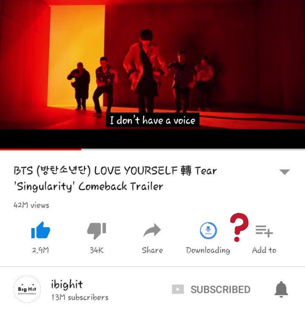 Bighit blocked downloads for all BTS MV's but it was enabled for Singularity. Enabling downloads affects the views count. Why are they so negligent when it comes to Taehyung?