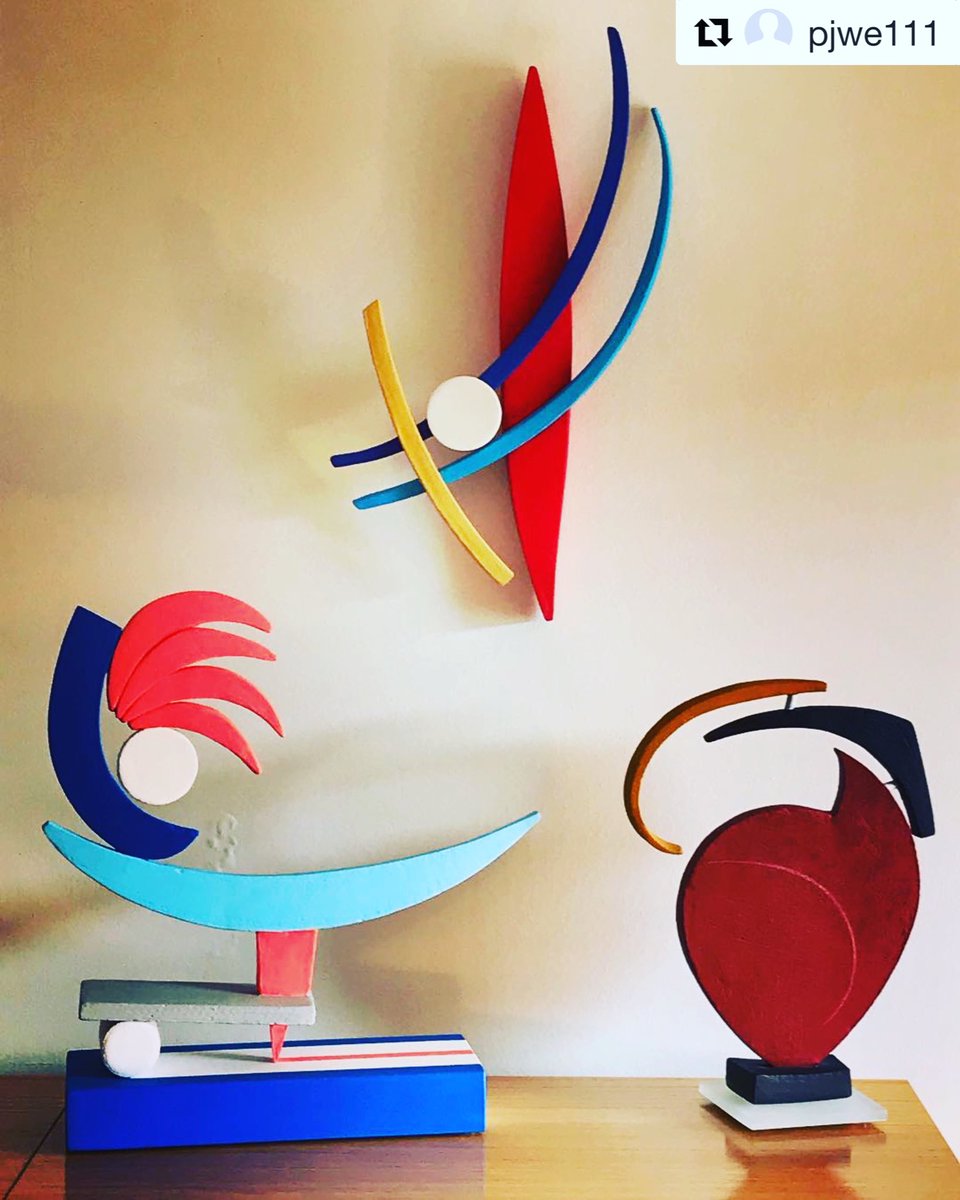 This was a bit of a boost! ‘Three sculptures by the amazing @patriciavolk. “Cascade”, “Beat” and “Swerve”. I think Volk is doing really interesting things as a sculptor in clay. Her work is available @blackmoregallery. Grab it whilst you can - I think she is really exciting’