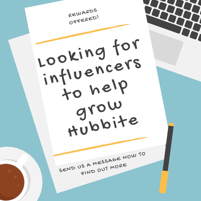 HubbiteApp's tweet image. We are looking for influencers who can help grow Hubbite and we will reward handsomely. Get in touch to find out more details

#Influencer #Influencers #Celebrity #Celebrities #YoutubeStar #YoutubeStars #InstagramStar #InstagramCelebrity #InfluencerWanted #InfluencersWanted