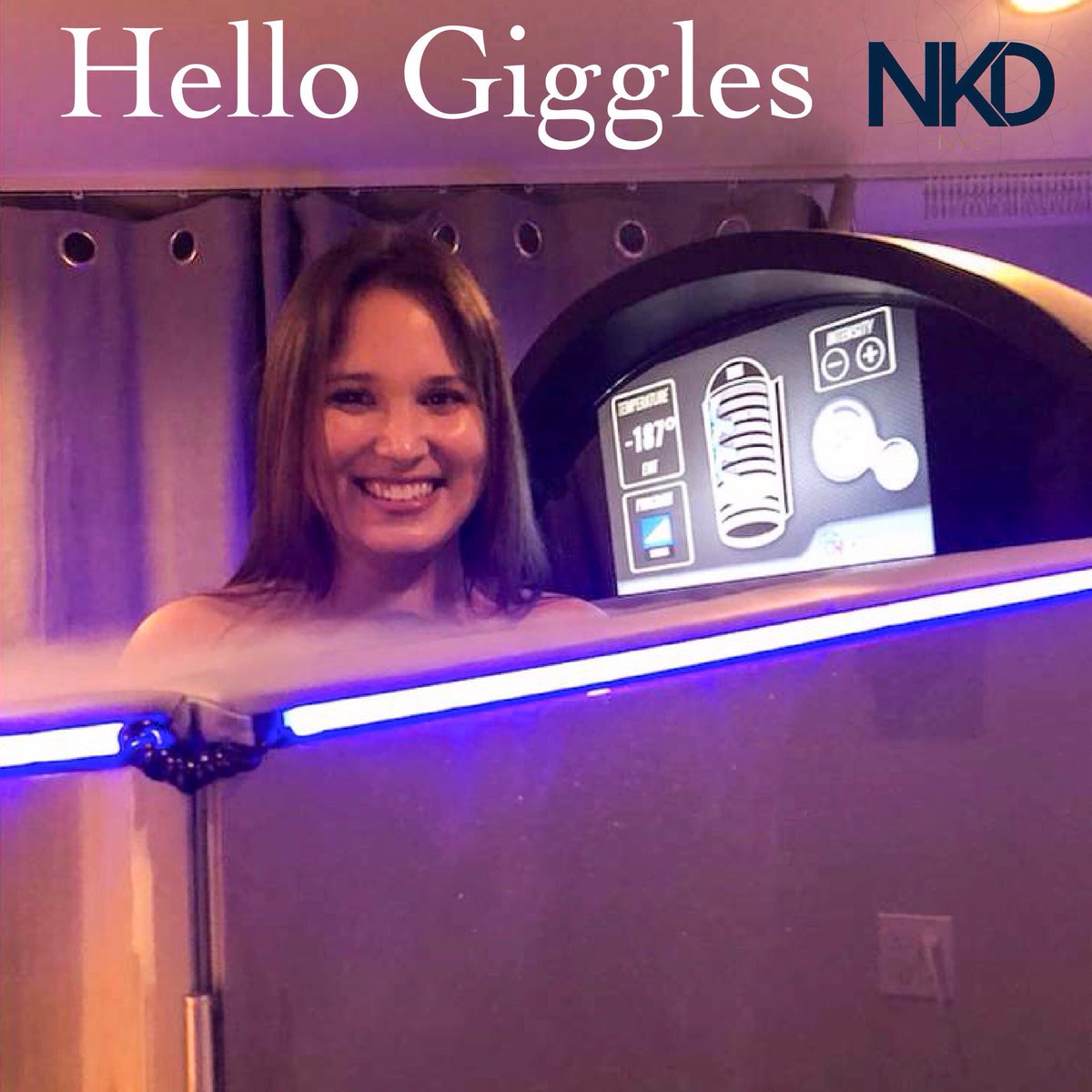 It was our pleasure to share Lourdes with <a href="/HelloGiggles/">HelloGiggles</a> , one of our favorite ways to invigorate, re-oxygenate your blood and tighten your skin. Check out her review of our amazing #Cryotherapy treatments here:

hellogiggles.com/beauty/cryothe… 

(212)256-0113
bit.ly/NKDBookNow