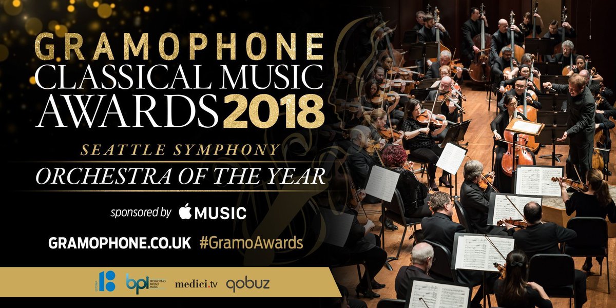 WE WON!!! Congratulations to @ludovicmorlot, Thomas Dausgaard, Dmitry Lipay, and the musicians of the Seattle Symphony and Chorale for being named <a href="/GramophoneMag/">Gramophone</a>’s Orchestra of the Year! bit.ly/2NM7w2E 🎻🎶 

#GramoAwards #ListenBoldly
