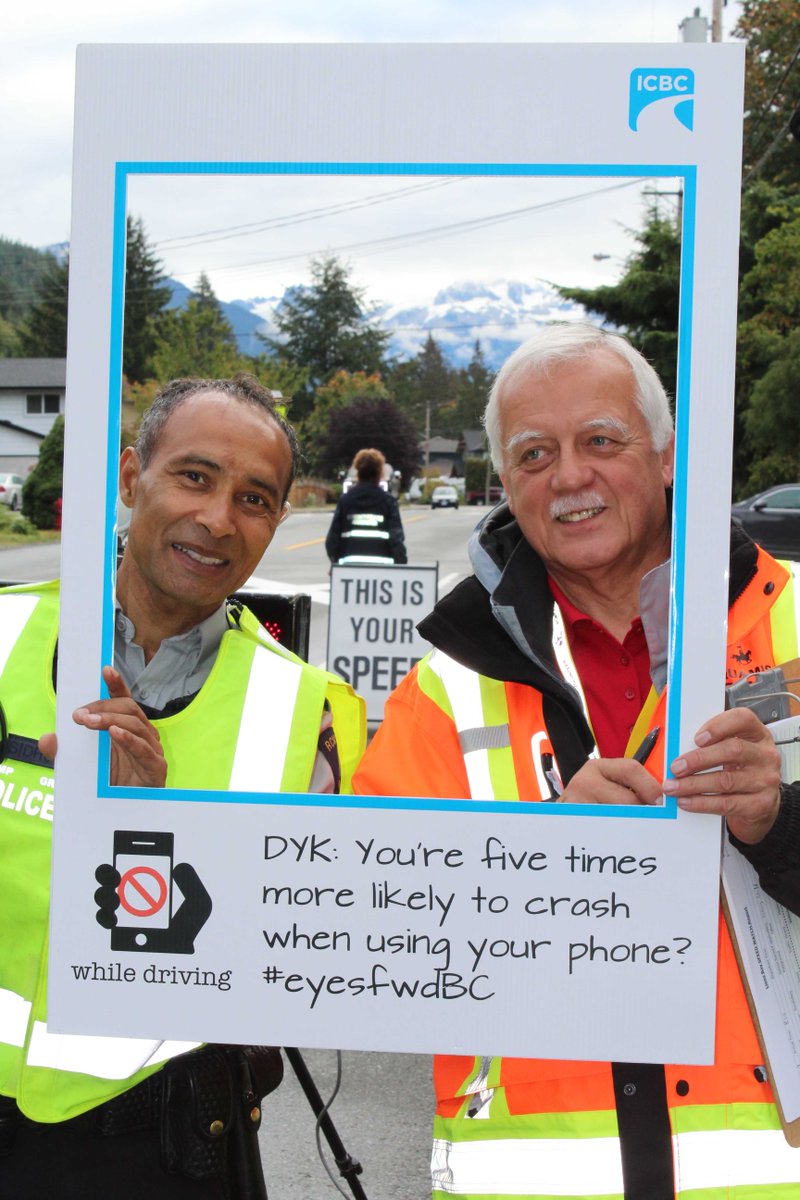icbc's tweet image. Put the phone away when you're on the road! #CellWatch volunteers, @BCRCMP and @Squamishtown are reminding drivers to keep their #eyesfwdBC! ow.ly/vCdC30lOgnG