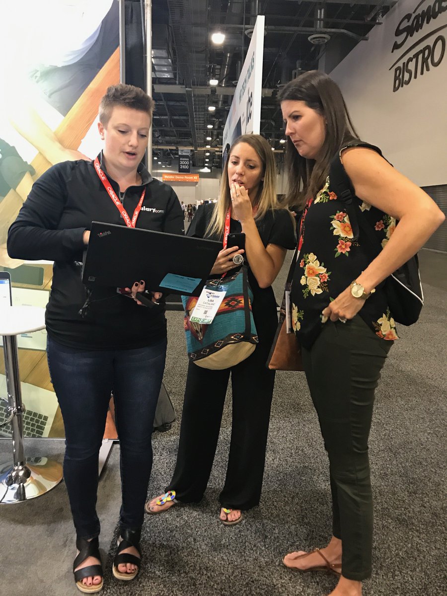Salary.com's Sarah Reynolds, Senior Manager, Demand Generation talks #CompAnalyst at the #HRTechConf! Are you at the conference? Stop by booth #3126 to say hi. We'd love to give you a demo! #HRTech #HR #salary #compensationplanning #compensation #software #LasVegas