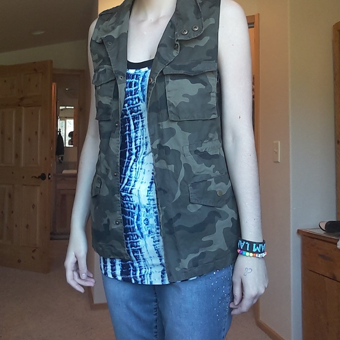 I honestly think I get my fashion style from <a href="/adamlambert/">ADAM LAMBERT</a> because I love things with gems, leather and awesome patterns. To add that I'm bi and wearing a Adam Lambert and Pride bracelet too