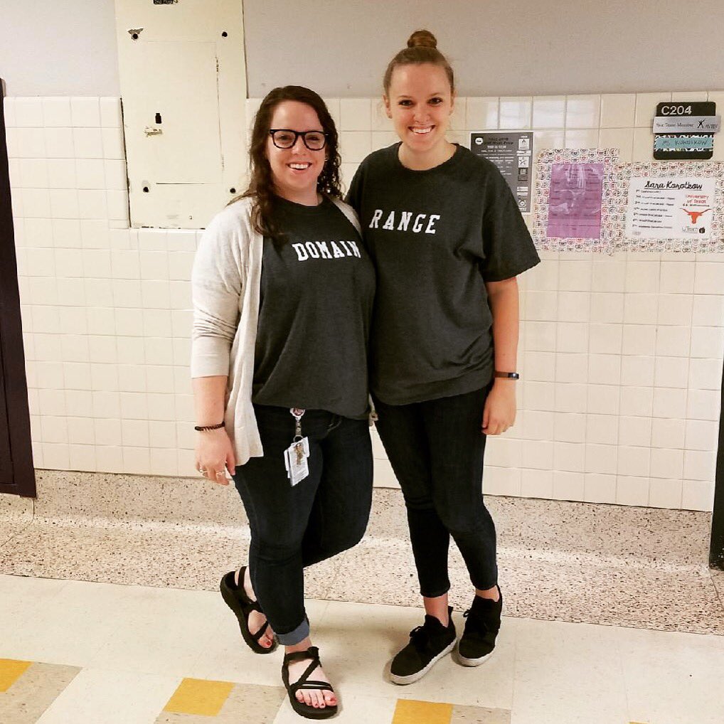 We’re just two math teachers embracing our inner nerd for RHS dynamic duo day #mathnerd #RISDconnects <a href="/RichardsonHS1/">Richardson HS</a>