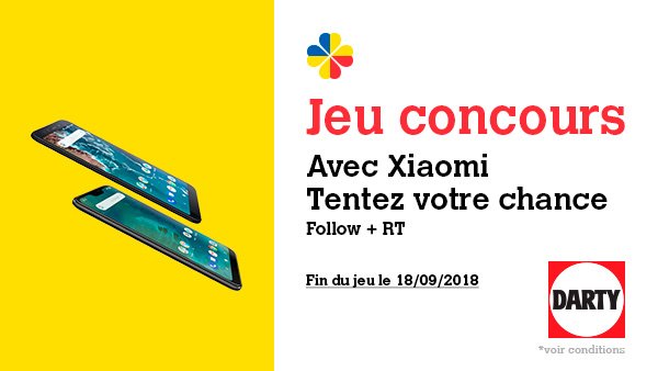 Darty_Officiel's tweet photo. C’est le moment de jouer, avec @xiaomi_france on a envie de vous faire plaisir !
Jouez et tentez de gagner votre #XiaomiA2 avec son système Android One ! Follow + RT @xiaomi_france ainsi que @Darty_Officiel https://t.co/QavYQJ26Zr