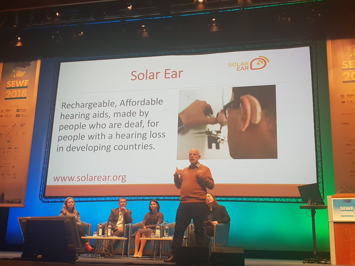akinafoundation's tweet photo. By number, people with hearing loss globally would be the 3rd biggest country in the world. Wow!! @SolarEar are transforming the lives of people with hearing loss, for &amp; by the people themselves! #SEWF2018 #TechForGood https://t.co/yHKZmBt5lD