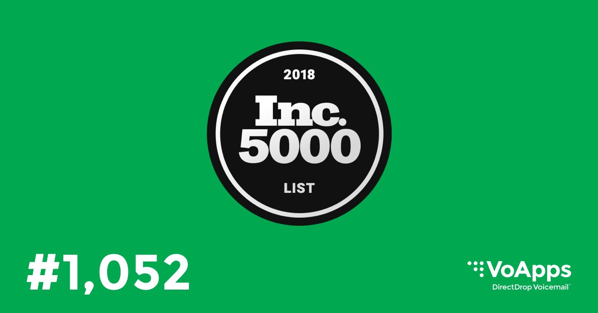 voapps's tweet image. We're so proud to be recognized by @Inc 5000 as one of the fastest-growing private companies in America! #inc5000 #voapps