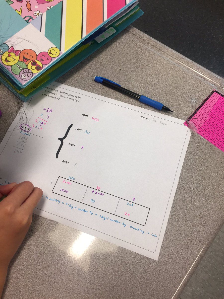 mackramentoking's tweet photo. How do you analyze place value while multiplying a 3-digit number by a 1-digit number? With #thinkingmaps and #areamodels of course. @GMPmnps @MetroSchools @BeatrizESalgado https://t.co/EcJ7d0COUS