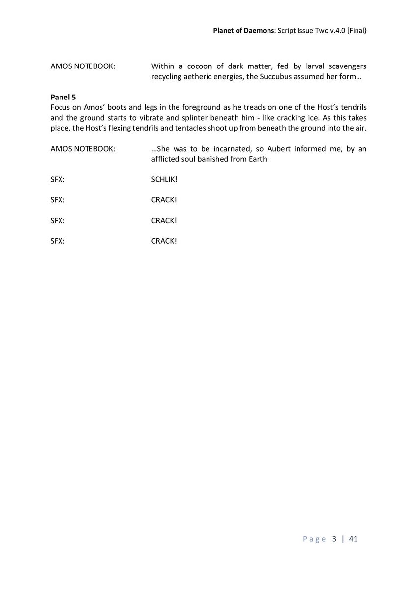 Work continues on the Planet of Daemons TPB...we're putting in some process pages at the end of the book and here's one of the script pages we'll be using... @PMoore121 <a href="/AmigoComics/">Amigo Comics</a> <a href="/ElTorres72/">El Torres</a> <a href="/promotecomics/">Promote Indie Comics</a> <a href="/ComicCrusaders/">𝓒𝓸𝓶𝓲𝓬 𝓒𝓻𝓾𝓼𝓪𝓭𝓮𝓻𝓼™</a> @cagekicker69