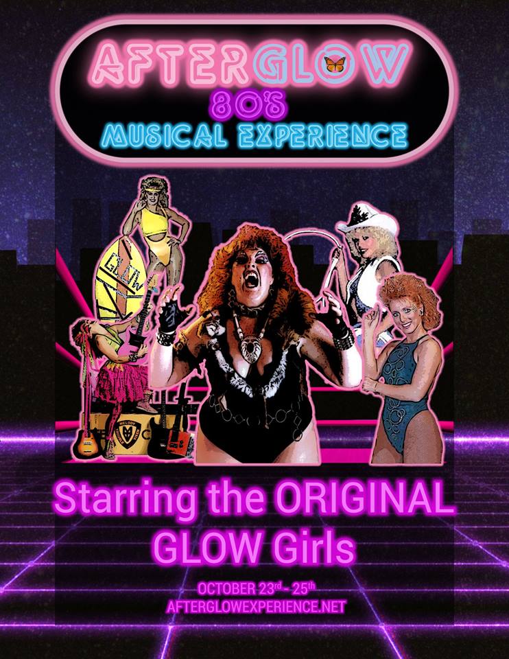 Coming Oct 23-25, 2018 at the 11:11 Theater located at 1107 N Kings Rd, West Hollywood, CA 90069. The play begins at 7 pm. AfterGLOW 80s Musical Experience!! Get your tickets while you can and let us take you to the magical 80s.

Get Tickets at Afterglowexperience.net
