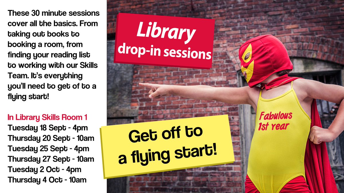 Just starting Uni, or need a refresher? Our drop-in sessions will get you off to a flying start!