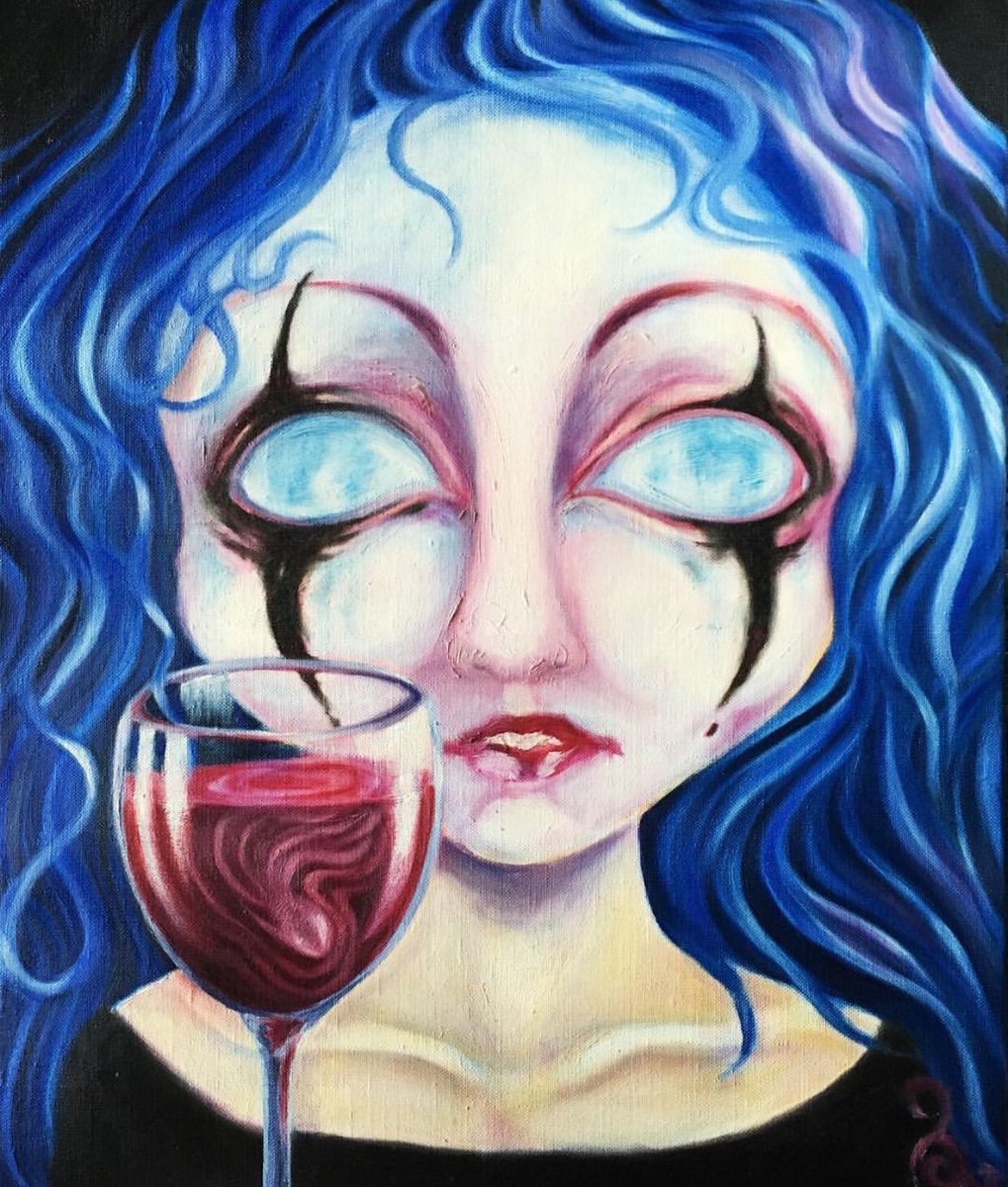 ArtComme's tweet photo. “Red was the Mask in her Glass” by @dayni_vision 

https://t.co/G1wgjSKSfA https://t.co/2l0EAzh2YT