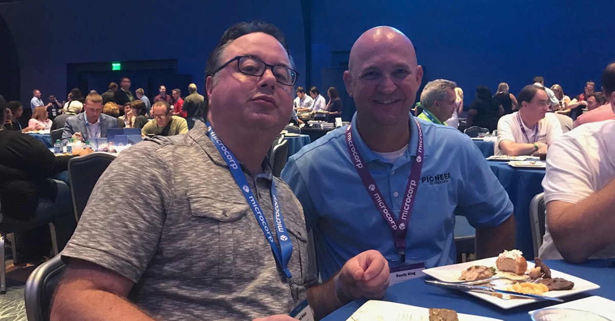 Access Point’s Director of Channel Development Jared Welch with telecom legend Randy King at MicroCorp’s One on One Event @microcorp <a href="/robertbuffa/">Robert Buffa</a>