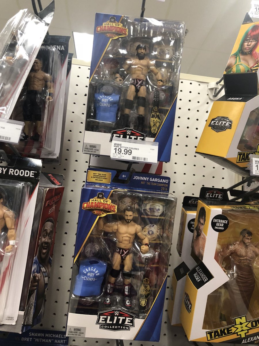 lahill122's tweet photo. #DIY4Life found at @Target 😍😍
I might of screamed when I realized they had both @JohnnyGargano and @ProjectCiampa
#WWENXT #nxt #WeAreNXT #toyspotting #johnnywrestling #CiampaIsABULLY https://t.co/gamo39wL8H