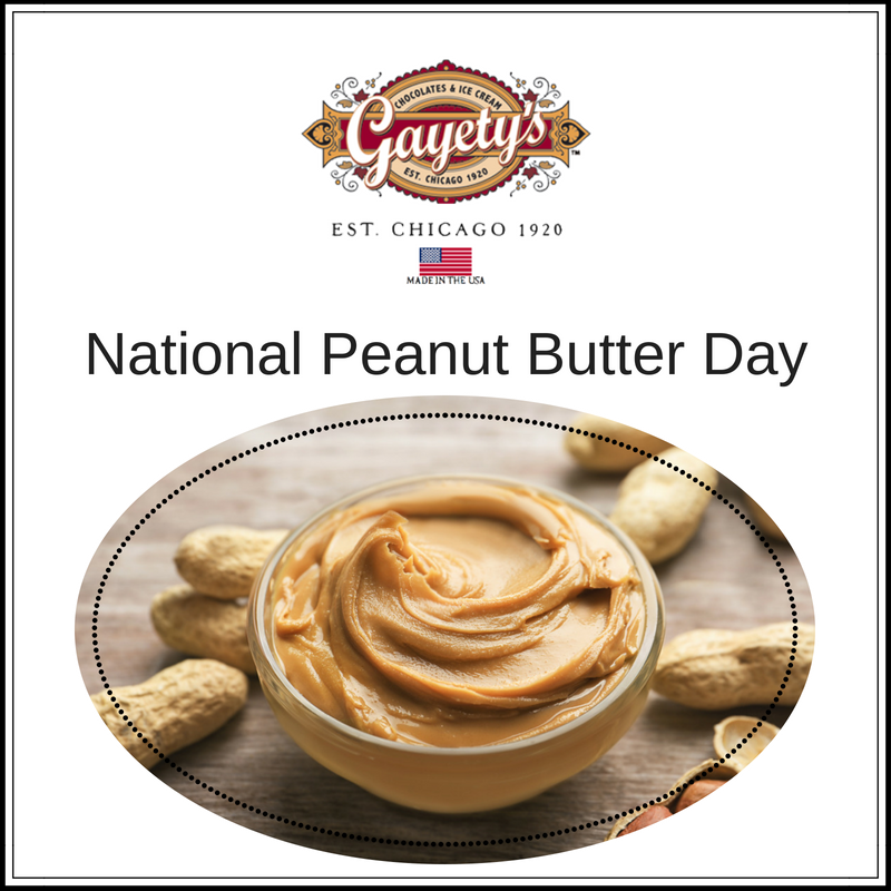 GayetysChoc's tweet photo. Today is National Peanut Butter day! Have you have swirled a scoop of peanut butter into your ice cream? https://t.co/t3wiWZEb58