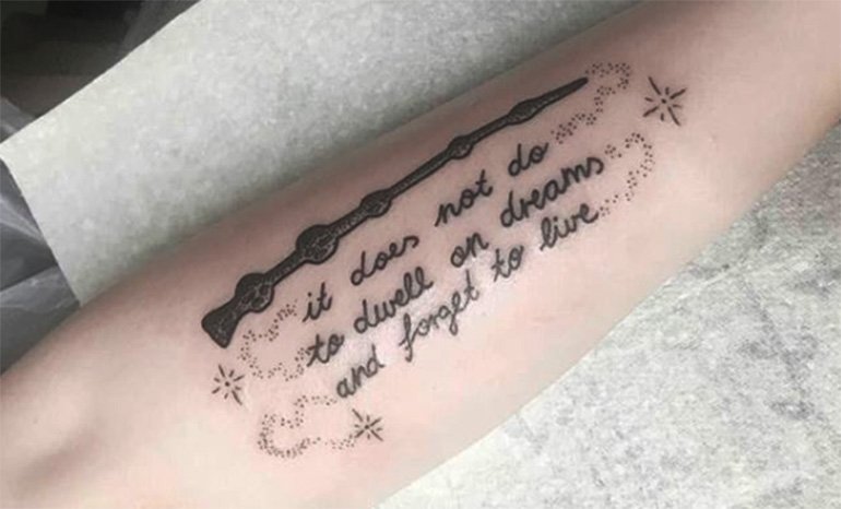 Harry Potter Quote Tattoos Clevver News On Twitter: "21 Inspiring #Harrypotter Quotes Fans Loved  Enough To Get Tattooed Https://T.co/Jt7Vlw60B6 Https://T.co/Mtssgcbyzr" /  Twitter