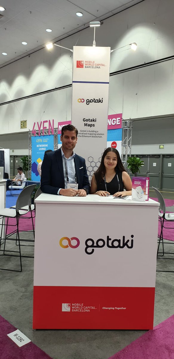 Gotakimaps's tweet photo. Another amazing day at the #MWCA2018 🎉 Check us out at W-128C to learn more about our mapping solution based on blockchain 😉 https://t.co/odzK5hdfE1
