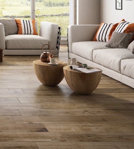 Bring the natural feel of wood into your home with our rustic wood effect porcelain range. Visit pentagontiles.com/?utm_campaign=… for more ideas. #livingroom #interiors