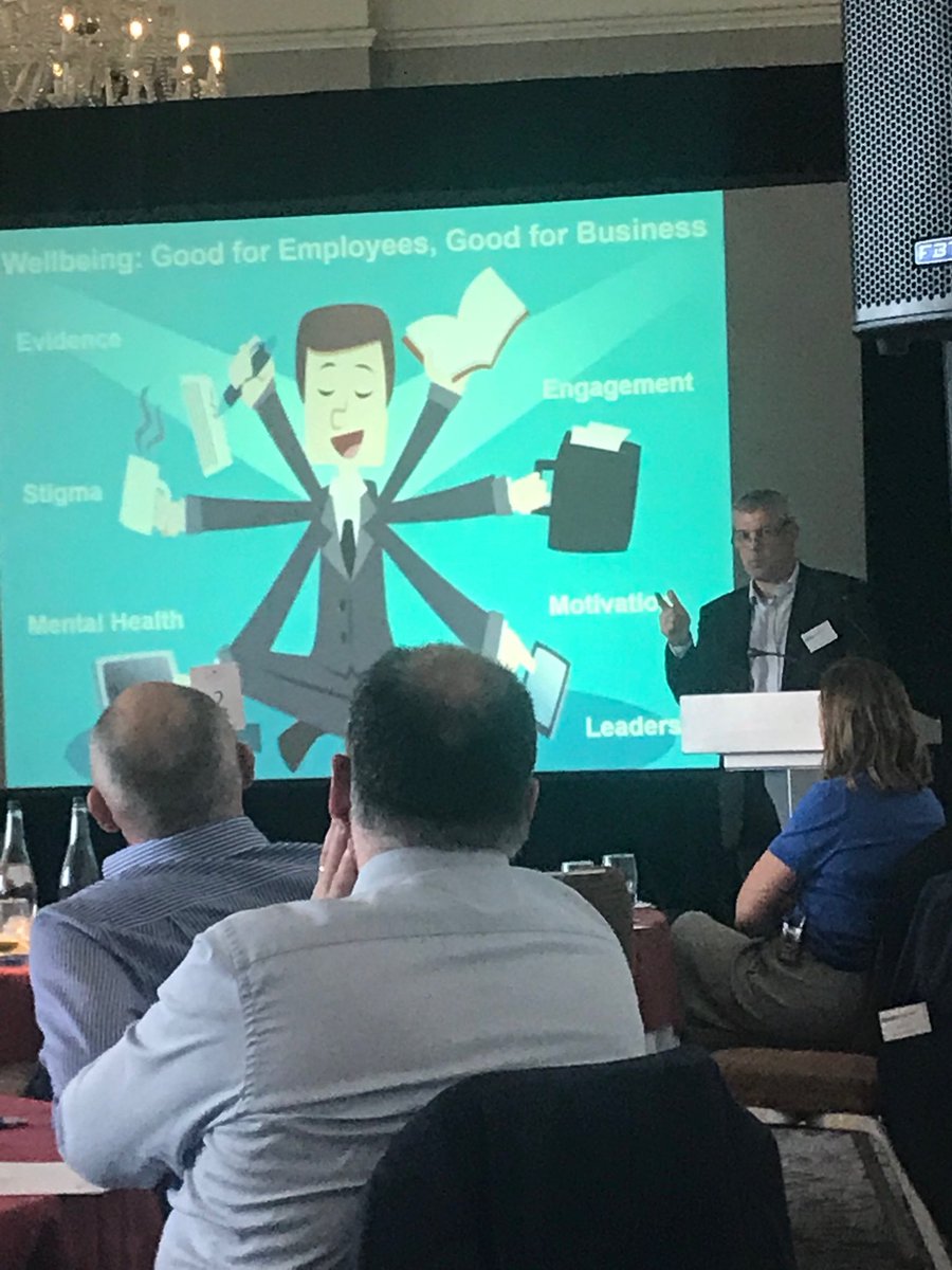 DonnaParkerbarr's tweet photo. Fascinating presentation from Inspire Professional Services on how good employee health and well being can boost productivity #cbimsb https://t.co/WJhBl2ibq8