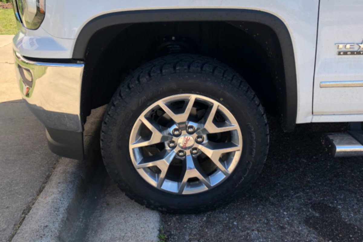 Check out some of our recent work on a brand new Chevy 1500 with a #levelingkit and #Toyo tires!