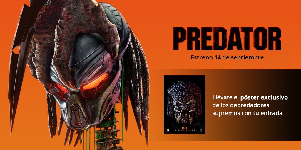 Cinesa a Twitter: "¡Ya están a la venta las entradas para el estreno de mañana! 🎬 La caza evolucionado y #Predator te espera en nuestros cines. Y para primeros