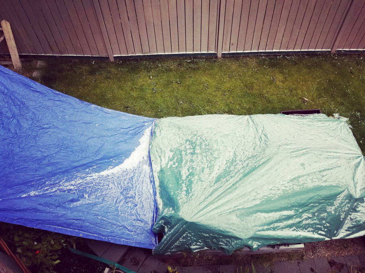 When there's a September cold snap with snow but you're just not ready to give up your garden.
