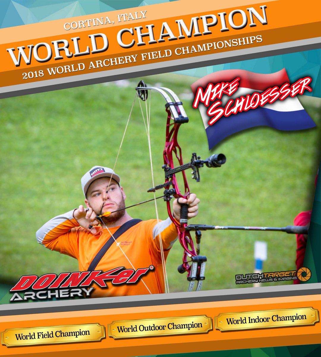 DoinkerStabs's tweet image. Team Doinker&apos;s &quot;Mr. Perfect&quot;, Mike Schloesser just became the 2nd person to ever take ALL THREE World Archery Championship Titles, with his most recent win at the 2018 World Archery Field Championship in Italy!!!
#3Xchampion #winning #TeamDoinker #Doinker #Archery