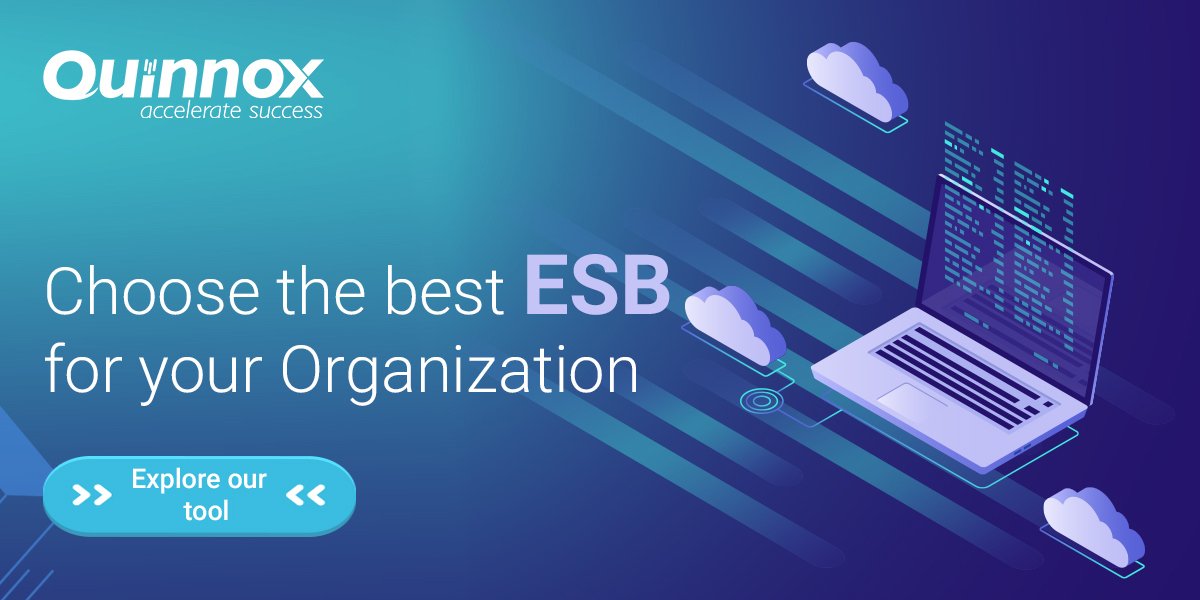 QuinnoxInc's tweet photo. Choosing the right ESB for your firm is a critical decision for Integration. We have simplified this for you with our ESB Selection tool.
Learn more: https://t.co/8CJw44sfHj
#ITintegration #ESBselectionTool #ESBplatform https://t.co/p2aj3jrtl7