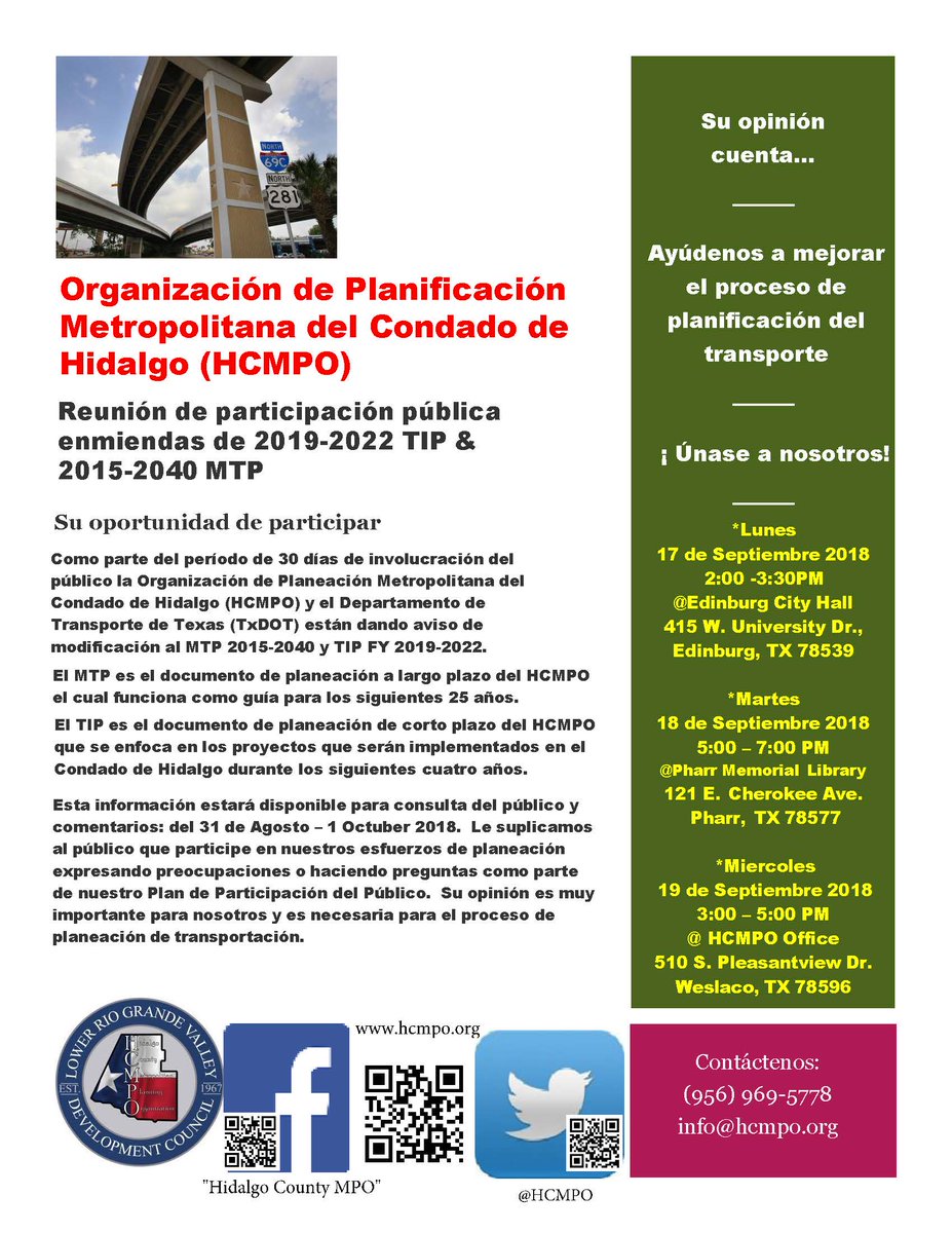 Come visit us for public involvement at one of these 3 locations!