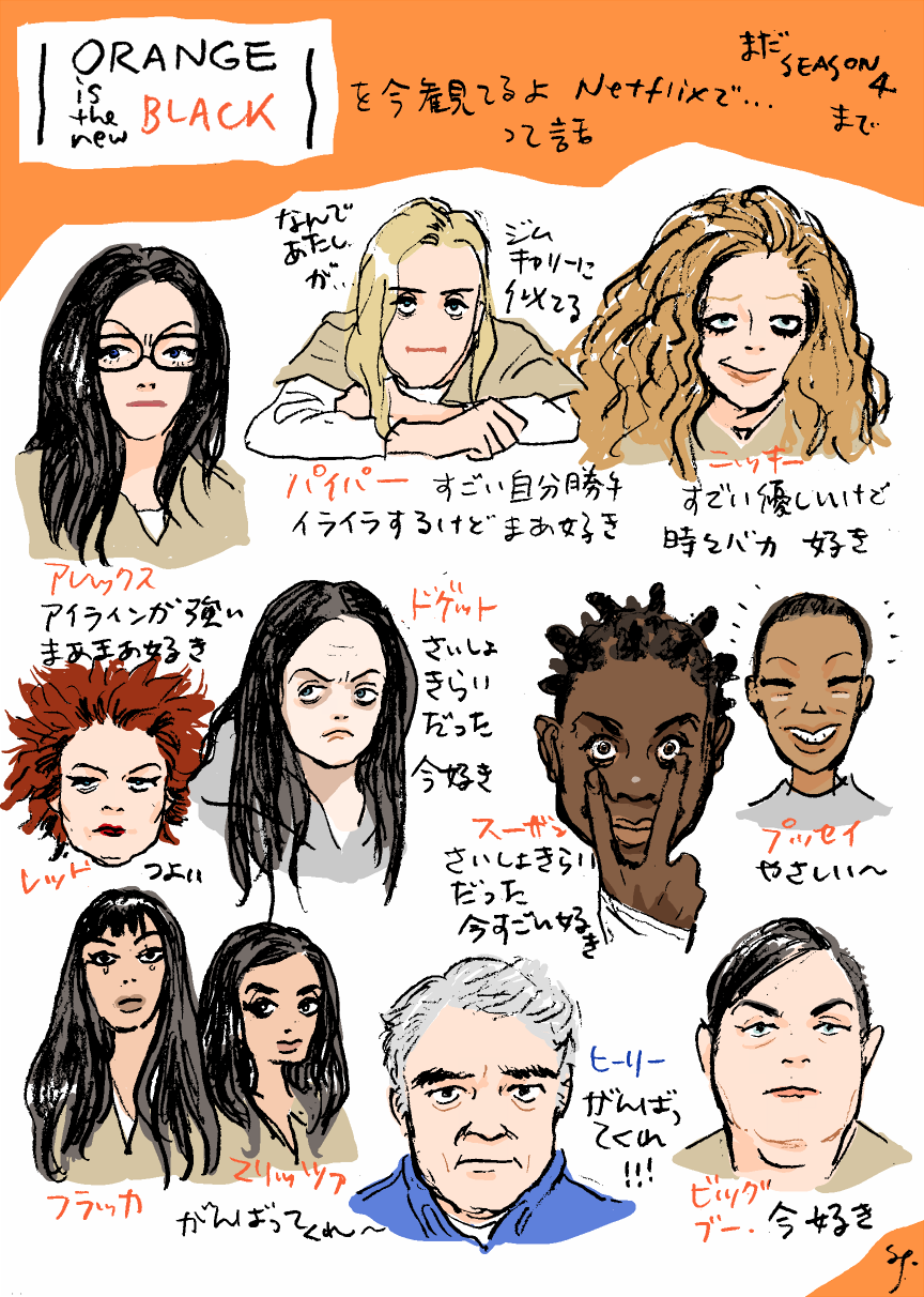 Suwasayaka Twitter પર 今 オレンジ イズ ニュー ブラック を観てるよっていう絵 Just Watching Orange Is The New Black S4 Now Oitnb