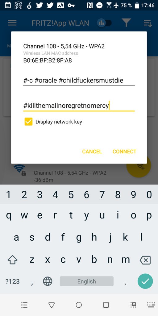 CryptYcat7's tweet photo. @mike39862737 #sudo -c Oracle #childfuckersmustdie https://t.co/m8o3pSPPiF