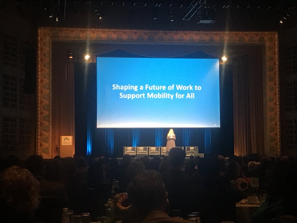 GreaterPDX's tweet photo. “If you can’t addresss mobility right now (when our economy is strong), then when are you going to do it?” - Elaine Waxman, our keynote speaker and a contributor to the U.S. Partnership on Mobility from Poverty. #GPIsummit2018 https://t.co/2Nf1YbKqhM