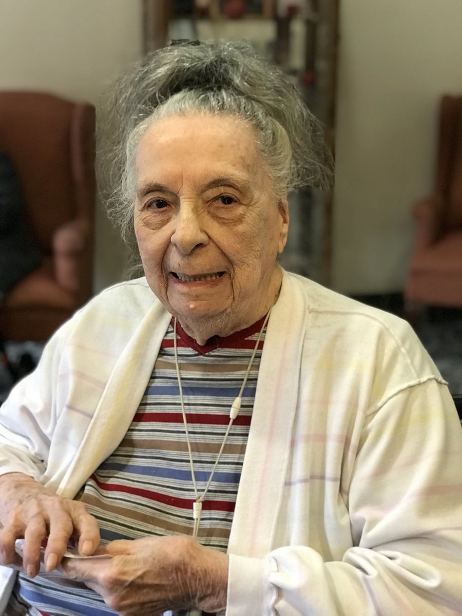 AdTheoaks's tweet photo. What would spirit week be without crazy hair day? Margaret and Marj were so excited about hair day today during #assistedlivingweek we had to buy extra pink hair spray! #seniorliving #memories https://t.co/pdyzIw0zZN