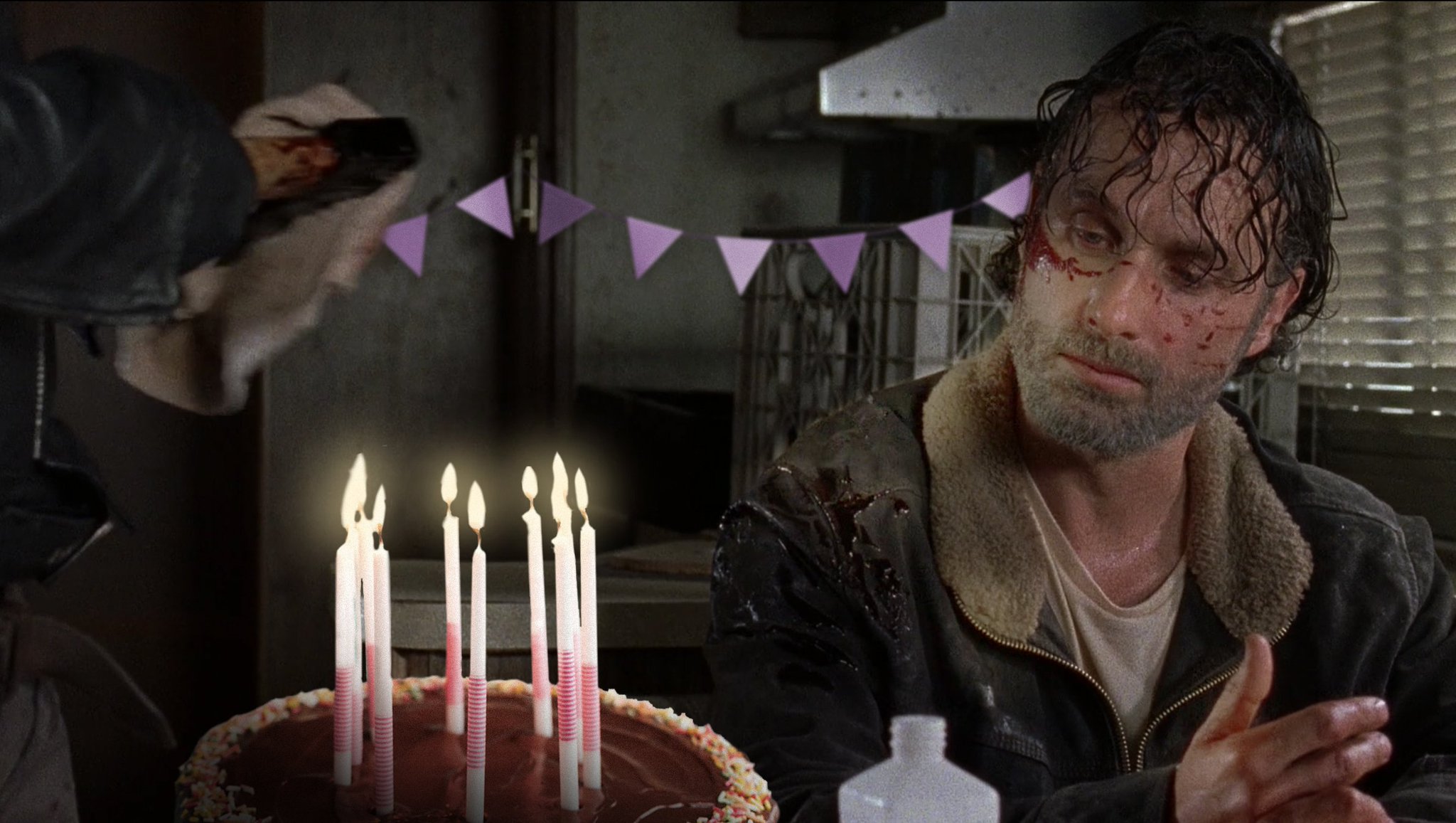 Happy Birthday Andrew Lincoln. It\s a shame the party looks a little dead. 