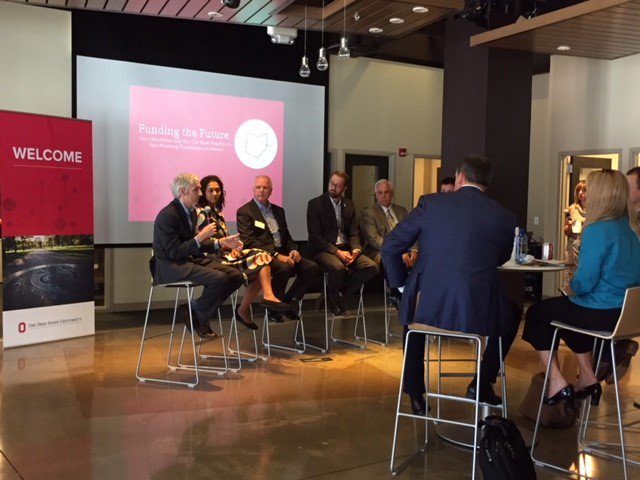 OhioStateERIK's tweet image. Ryan Helon from @Rev1Ventures discusses how the startup studio works closely with @OhioState #inventors to develop technologies and help make them viable in the marketplace.