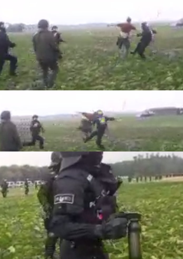 satellit1966's tweet image. Angriff durch Polizei ! Die Demonstrantin verhielt sich friedlich.   #hambacherforst Bildquelle:  #pscp.tv
