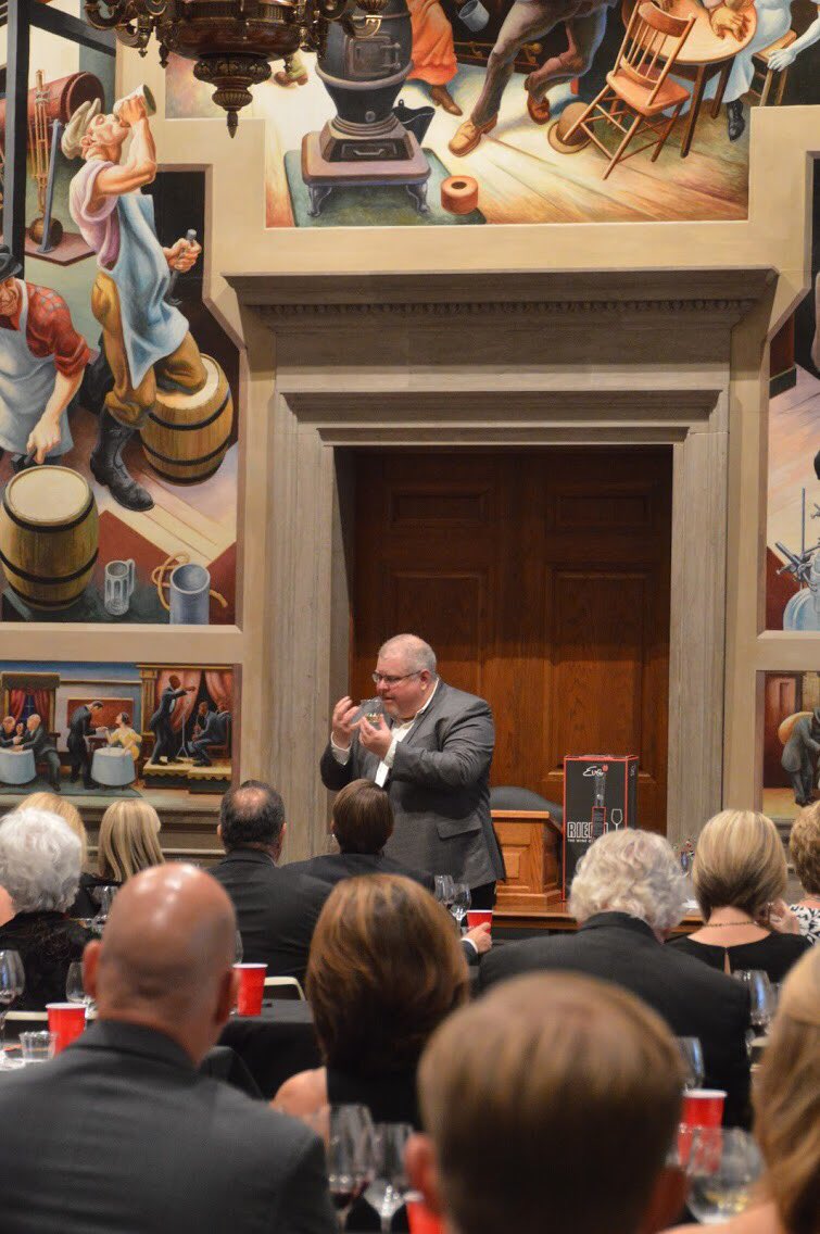 mocapcom's tweet image. A thoroughly eye-opening wine seminar by @RiedelUSA in the House Lounge engaged all the senses. Ticket proceeds went toward preservation and restoration of capitol art, like these stunning murals by Thomas Hart Benton. #CelebratewithCeres
#BuildingProgress