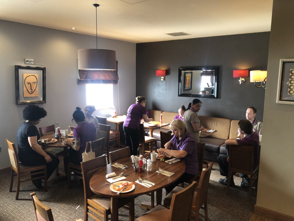 Day 3 of House keeping appreciation week at <a href="/LiverpoolOnePI/">PI LCC Liverpool One</a> Breakfast for all the house keeping team followed by an update on our wincard spreading the all green dream! 💜💚✅ <a href="/alison257/">9alison ryan</a> <a href="/northwest_solus/">Northwest Solus PI</a> <a href="/kerrylawson16/">Kerry Lawson</a>