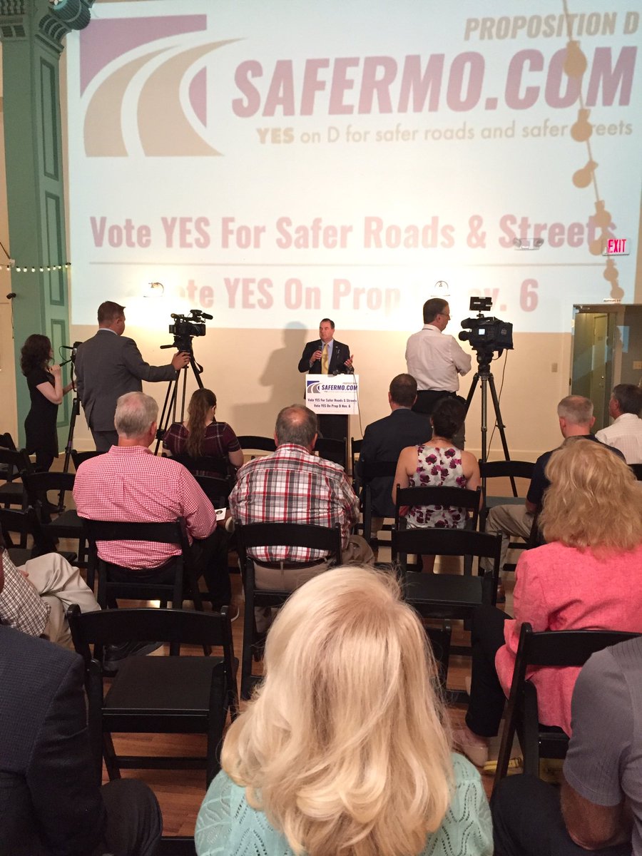 With Lt. Governor @Mikelkehoe advocating for Prop D. Vote YES for safer roads and safer streets. #transportation <a href="/safermocom/">SaferMO.com</a>