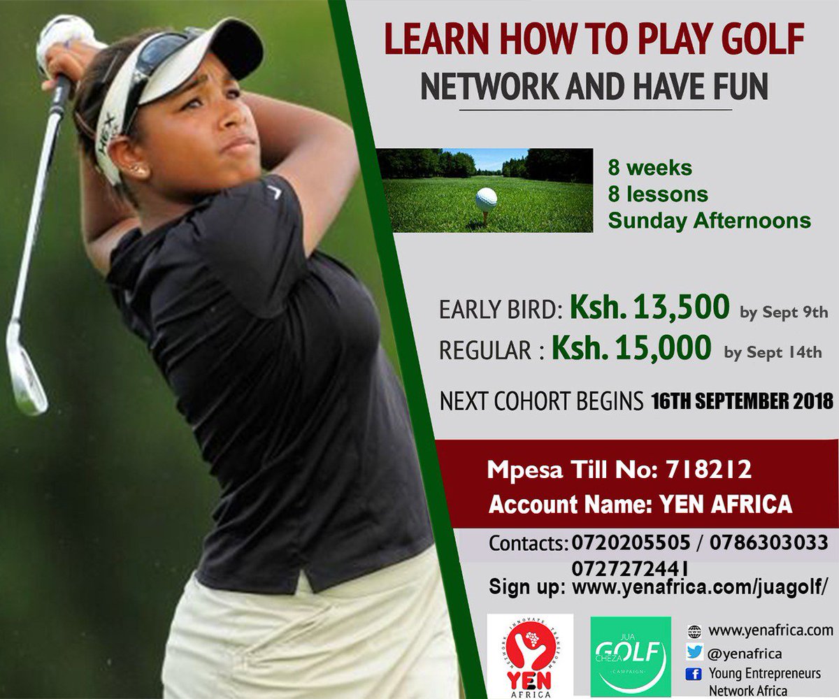 yen_golf's tweet photo. Have you booked your slot? The 4th edition of #juagolf program kicks off in a few days. Check posters for details and do not be left out
#network #innovate #transform https://t.co/ILtYAcgBSG