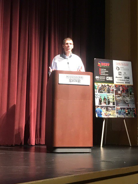 msbestrobotics's tweet image. Dr. Stephen Brain, renowned Humanities Scholar spoke to @msbestrobotics teams at kick off reminding students that there are always human problems, history and stories to tell while solving engineering problems. #engineeringnotebook #CurrentEventsBESTRobotics @BESTRobotics