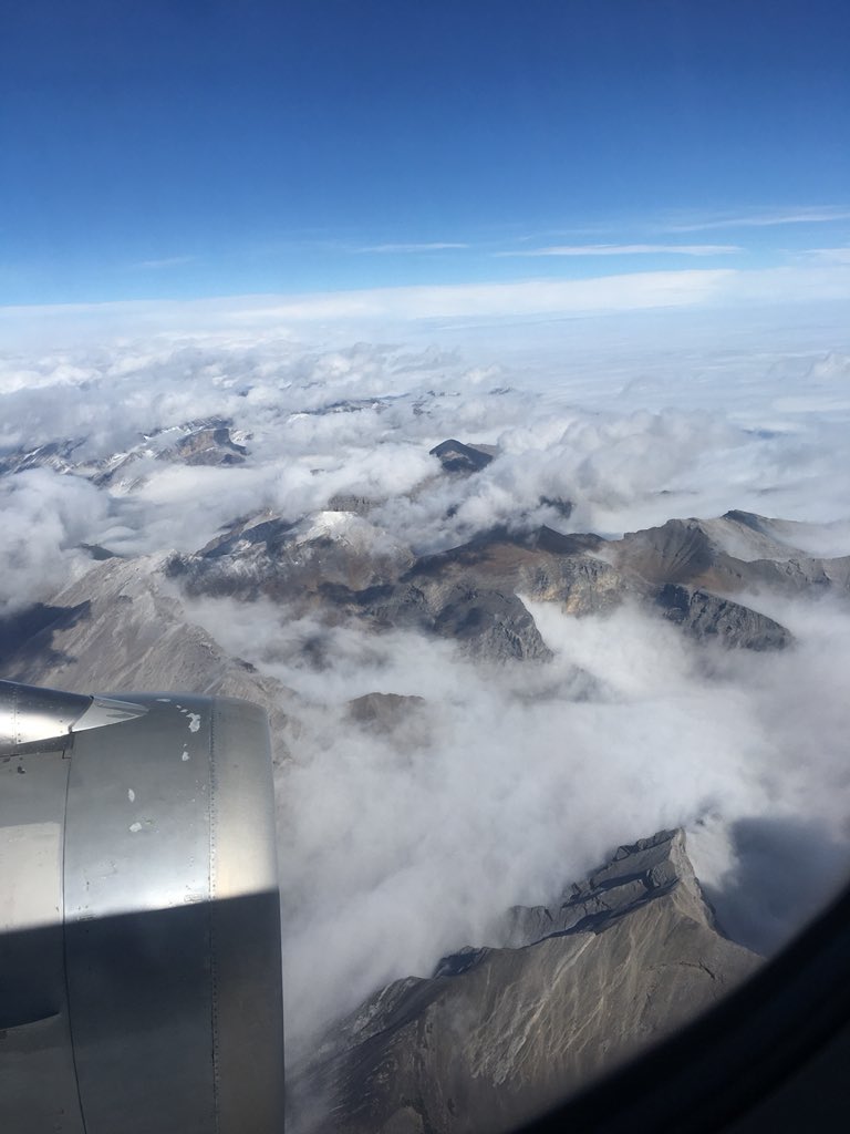 MillerKristiL's tweet photo. Flying over the #canadianrockies en route to @YpoCanada #Atmosp[here]. Will never, ever get tired of this view. https://t.co/5BDEXDLc6Z